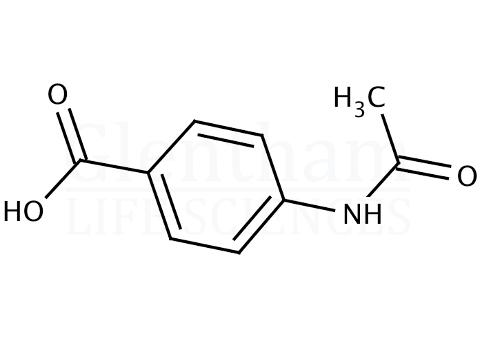 Structure for  4-Acetamidobenzoic acid   (556-08-1)