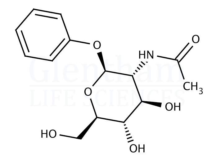 Structure for Phenyl 2-acetamido-2-deoxy-b-D-glucopyranoside (5574-80-1)