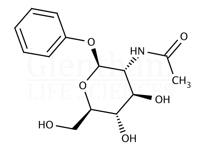 Structure for  Phenyl 2-acetamido-2-deoxy-b-D-glucopyranoside  (5574-80-1)