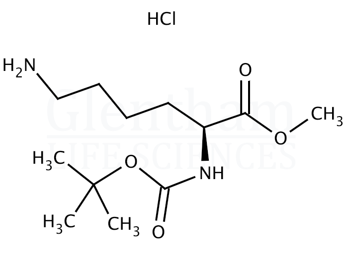 Structure for Boc-Lys-OMe hydrochloride (55757-60-3)