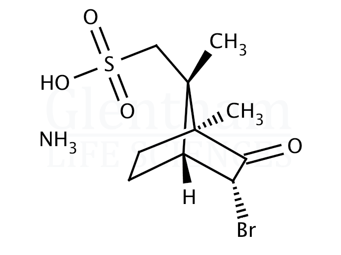 (-)-3-Bromocamphor-8-sulfonic acid ammonium salt Structure