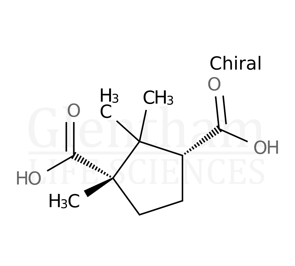 L-(-)-Camphoric acid Structure