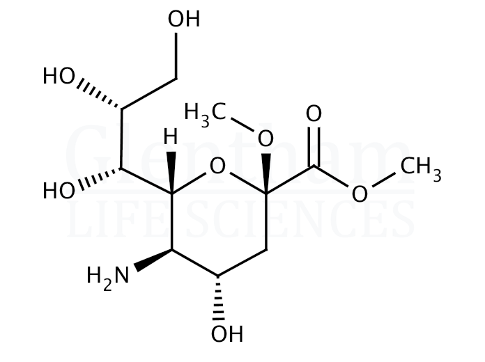 Methyl b-neuraminic acid methyl ester Structure