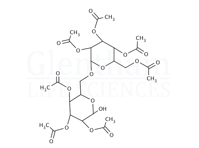 Structure for 6-O-(2,3,4,6-Tetra-O-acetyl-b-D-glucopyranosyl)-D-glucose 2,3,4-triacetate (56253-33-9)