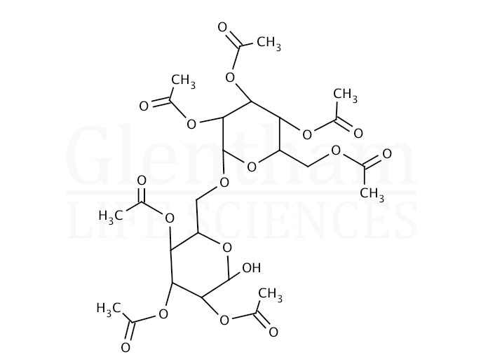 6-O-(2,3,4,6-Tetra-O-acetyl-b-D-glucopyranosyl)-D-glucose 2,3,4-triacetate Structure