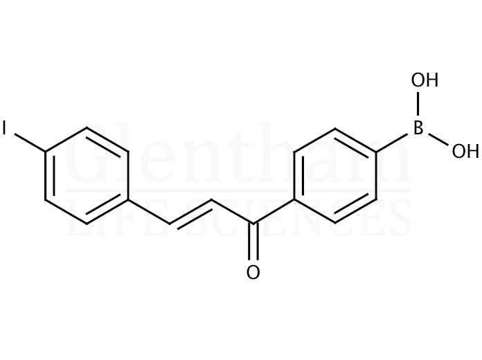 trans-4-Iodo-4′-boranyl-chalcone Structure