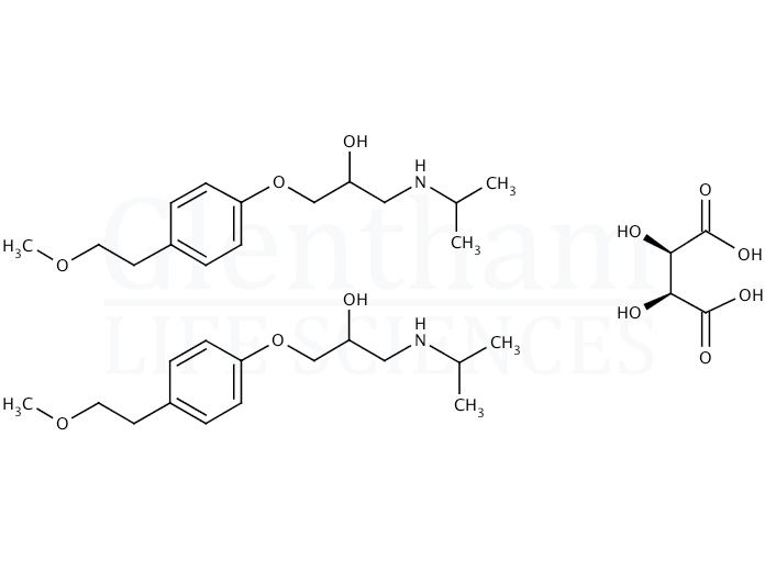 Metoprolol tartrate, EP grade Structure