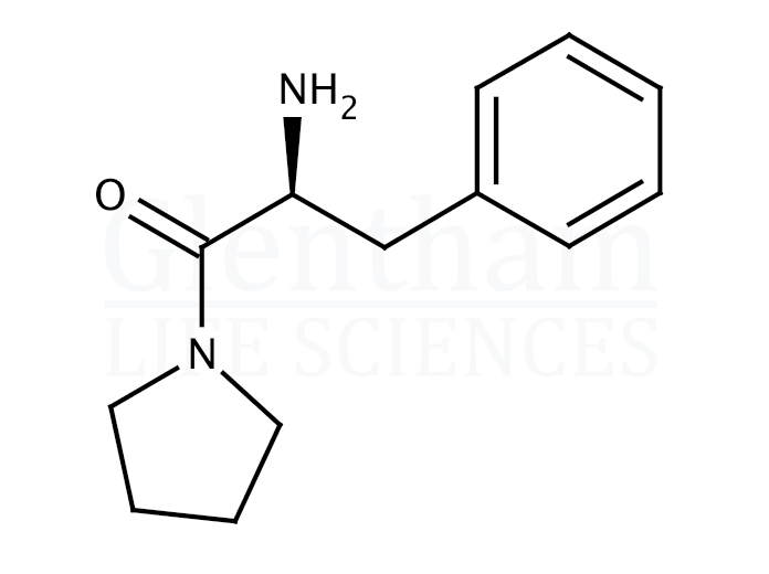 Structure for  1-[(2S)-2-Amino-1-oxo-3-phenylpropyl]pyrrolidine  (56414-89-2)