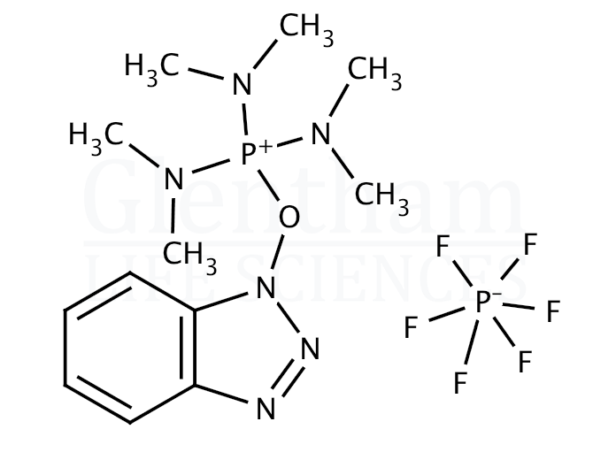 Structure for Benzotriazol-1-yl-oxy-tris(dimethylamino) phosphonium hexafluorophosphate (BOP Reagent)