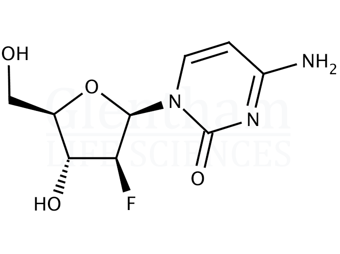 Structure for 1-(2''-Deoxy-2''-fluoro-b-D-arabinofuranosyl)cytidine hydrochloride