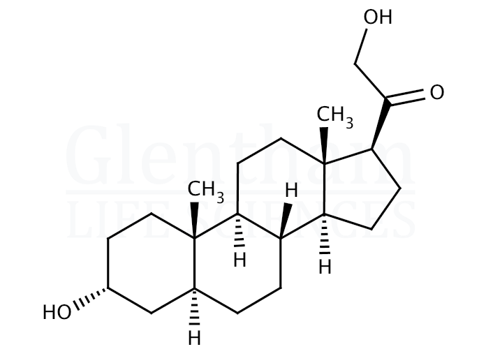 3alpha,21-Dihydroxy-5alpha-pregnan-20-one Structure