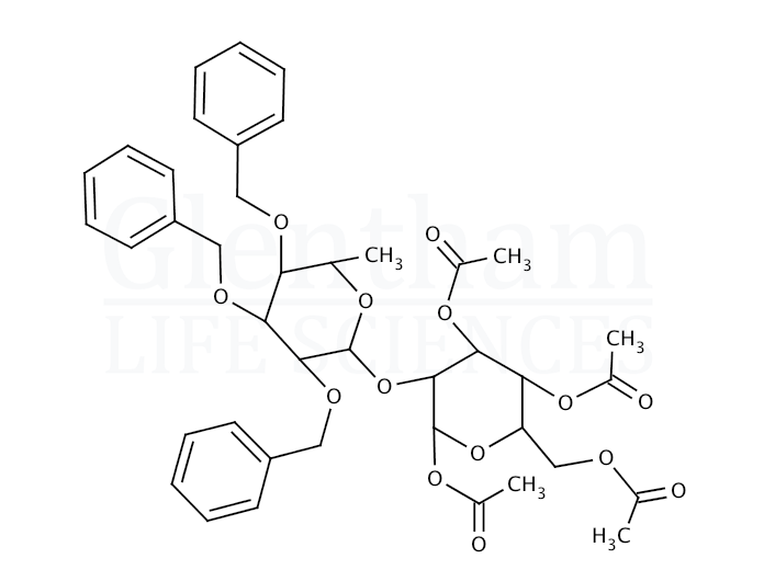 Structure for 1,3,4,6-Tetra-O-acetyl-2-(2’,3’,4’-tri-O-benzoyl-a-L-fucopyranosyl)-a-D-galactopyranose