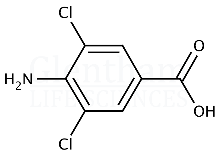 Structure for 4-Amino-3,5-dichlorobenzoic acid   (56961-25-2)
