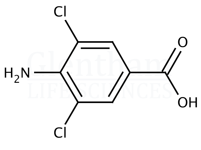 Structure for  4-Amino-3,5-dichlorobenzoic acid    (56961-25-2)