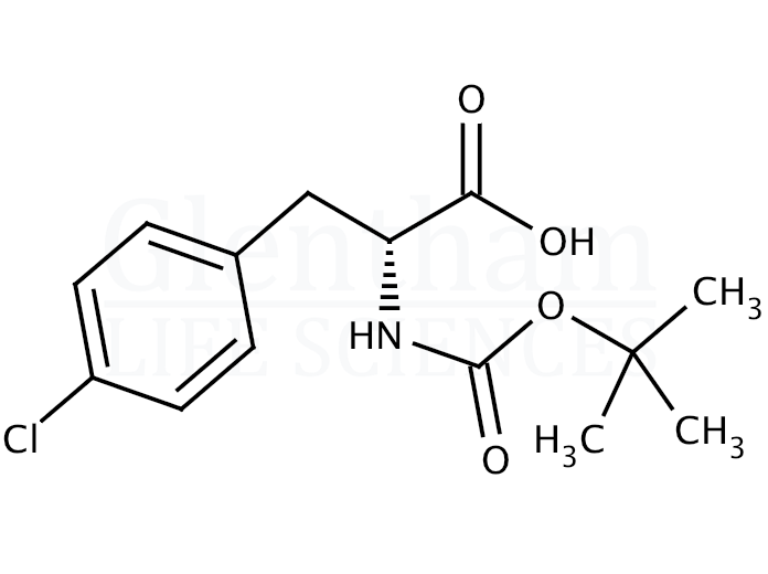 Structure for Boc-D-Phe(4-Cl)-OH (57292-44-1)
