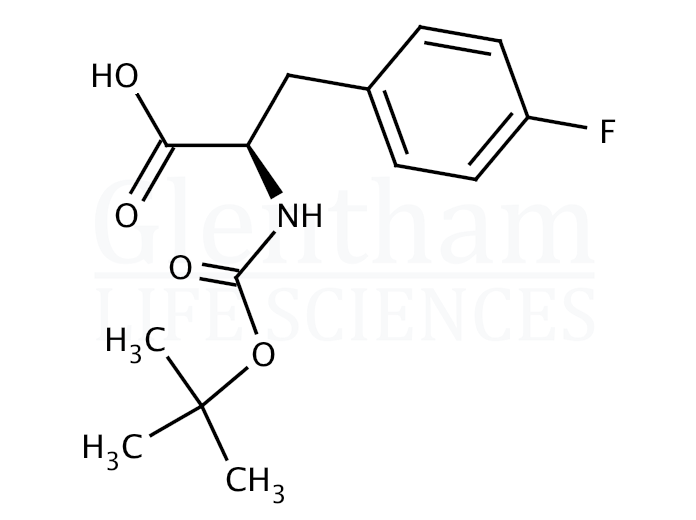 Structure for Boc-D-Phe(4-F)-OH    (57292-45-2)