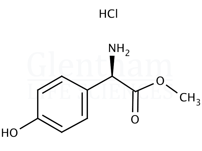 Structure for (R)-Amino-(4-hydroxyphenyl)acetic acid methyl ester hydrochloride