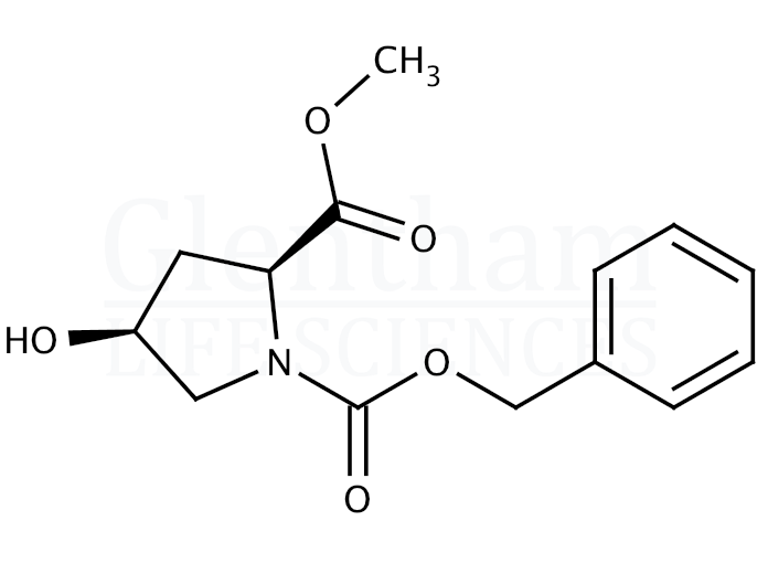 N-Cbz-cis-4-Hydroxy-L-proline methyl ester  Structure