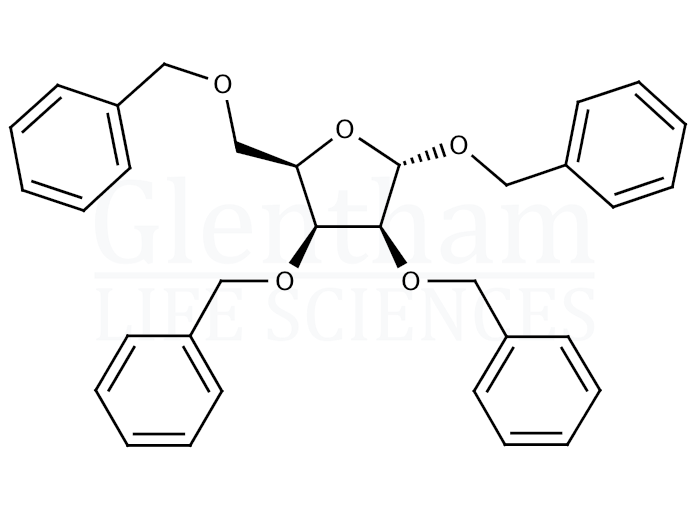 Benzyl 2,3,4-tri-O-benzyl-α-D-mannopyranoside Structure