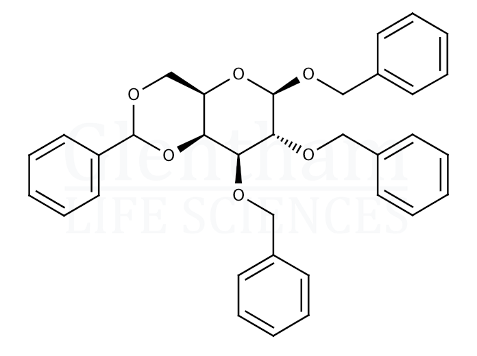 Benzyl 4,6-O-benzylidene-2,3-di-O-benzyl-β-D-galactpyranoside Structure