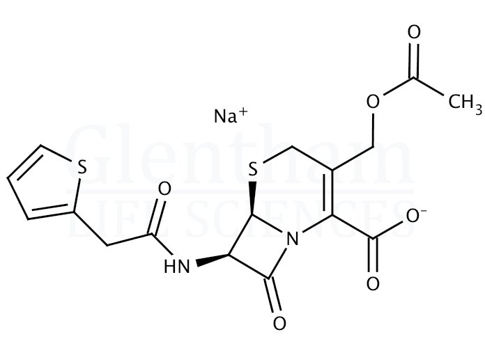 Structure for Cephalothin sodium salt (58-71-9)