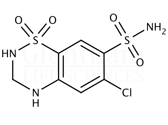 Structure for Hydrochlorothiazide, USP grade (58-93-5)