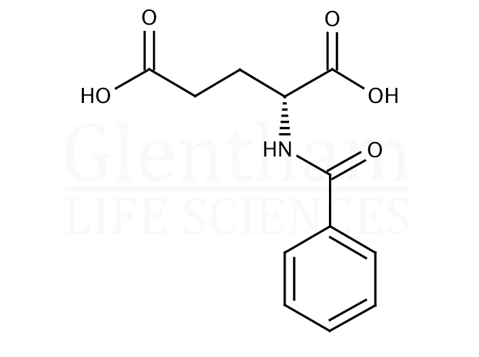 (+)-N-Benzoylglutamic acid Structure