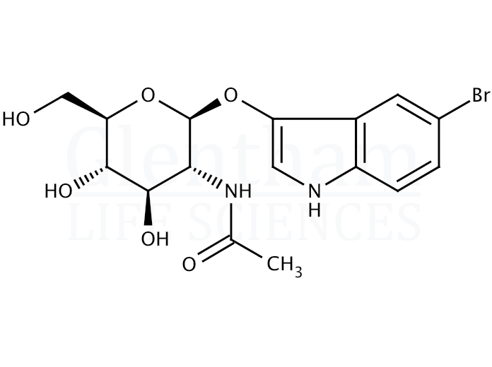 5-Bromo-3-indolyl-2-acetamido-2-deoxy-b-D-glucopyranose Structure