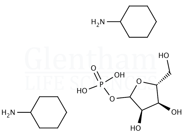 D-Ribose-1-phosphate bis(cyclohexylammonium) salt Structure