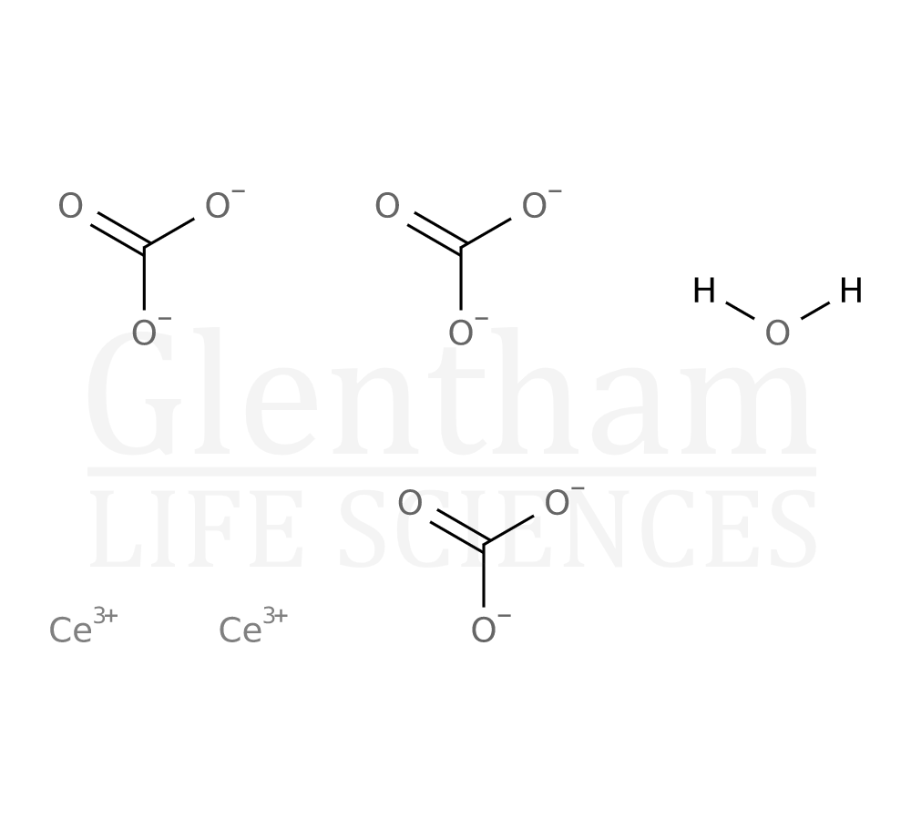 Cerium(III) carbonate hydrate, 99.9% Structure