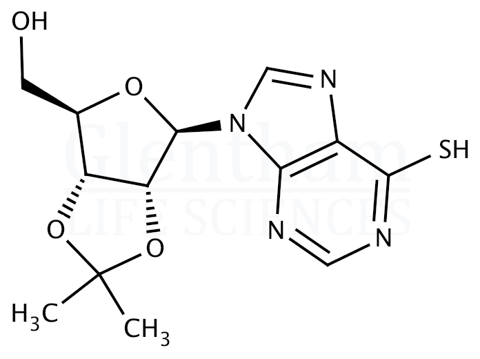 6-Mercapto-9-(2,3-O-isopropylidine-b-D-ribofuranosyl)purine Structure