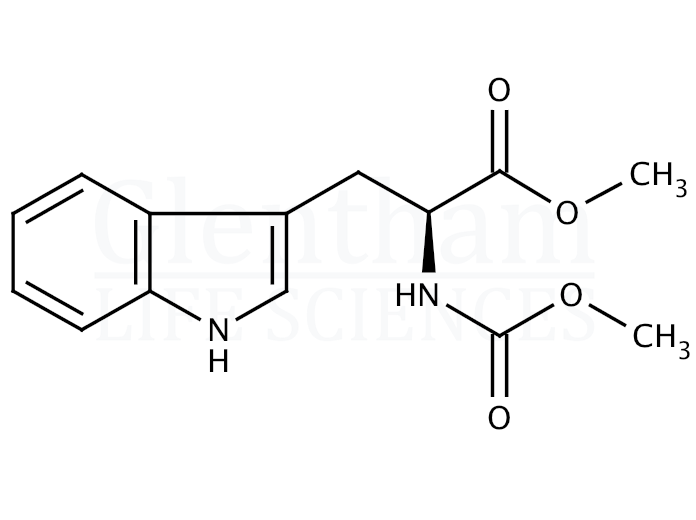 Nα-Methoxycarbonyl-L-tryptophan methyl ester   Structure