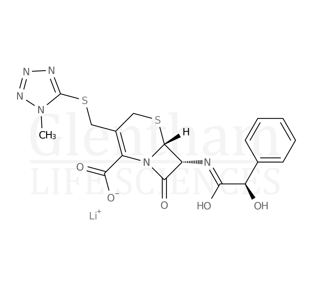 Structure for Cefamandole lithium salt (58648-57-0)