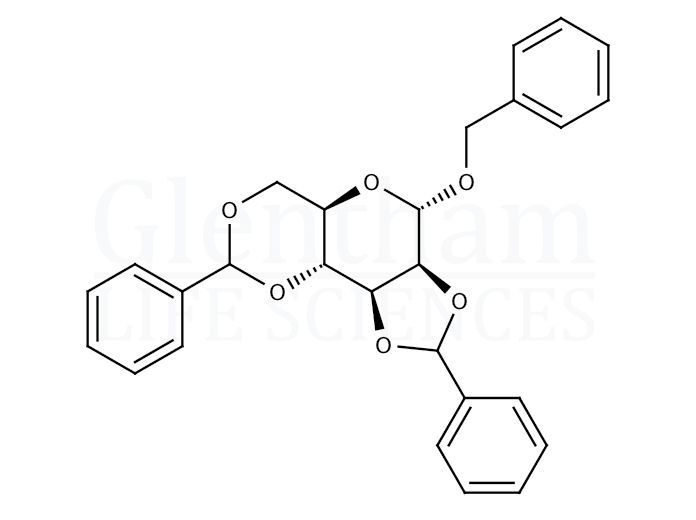 Benzyl dibenzylidene-α-D-mannopyranoside Structure