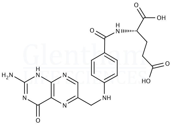 Folic acid, USP grade Structure