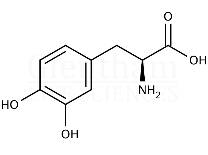 Structure for 3,4-Dihydroxy-L-phenylalanine (59-92-7)
