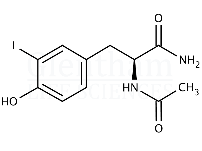 Structure for N-Acetyl-3-iodo-L-tyrosine amide