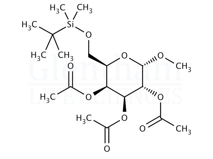 Methyl 2,3,4-tri-O-acetyl-6-O-tert-butyldimethylsilyl-a-D-galactopyranoside Structure