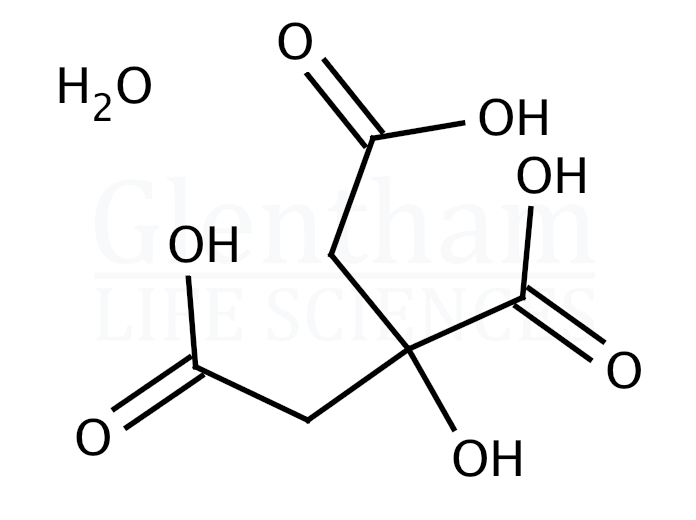 Structure for Citric acid monohydrate (5949-29-1)