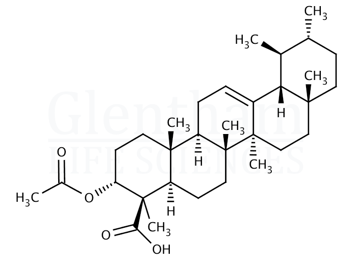 Structure for  3-O-Acetyl-β-boswellic acid  (5968-70-7)