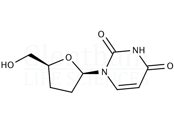 2'',3''-Dideoxyuridine Structure