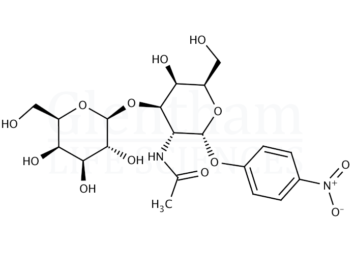 Structure for 4-Nitrophenyl 2-acetamido-2-deoxy-3-O-(b-D-galactopyranosyl)-a-D-galactopyranoside