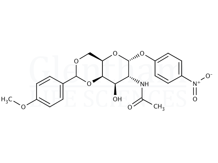 4-Nitrophenyl 2-acetamido-2-deoxy-4,6-O-p-methoxybenzylidene-a-D-galactopyranoside Structure