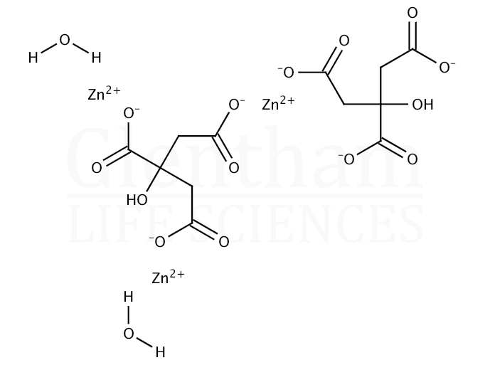 Zinc citrate dihydrate Structure