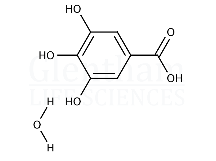 Structure for Gallic acid monohydrate (5995-86-8)