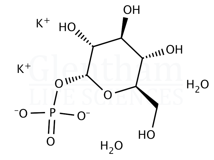 Structure for a-D-Glucose-1-phosphate dipotassium salt hydrate