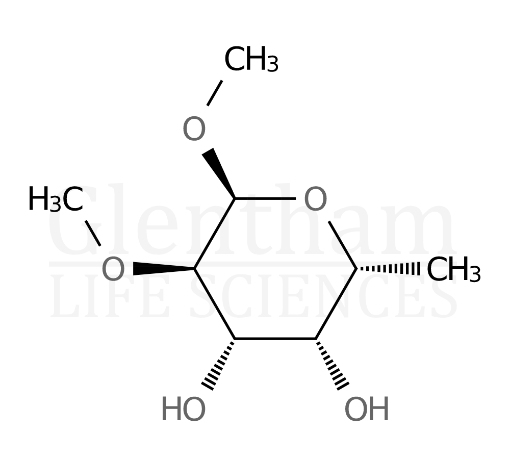 Methyl 6-Deoxy-2-O-methyl-α-D-galactopyranoside Structure