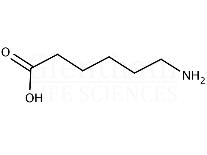 Structure for 6-Aminohexanoic acid, USP grade (60-32-2)