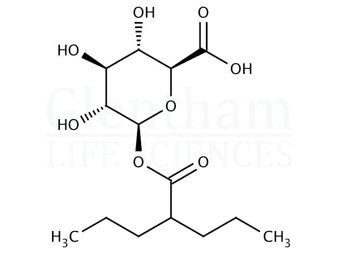 Valproic acid b-D-glucuronide Structure