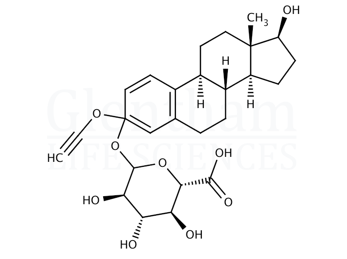 Structure for Ethynyl estradiol 3-b-D-glucuronide